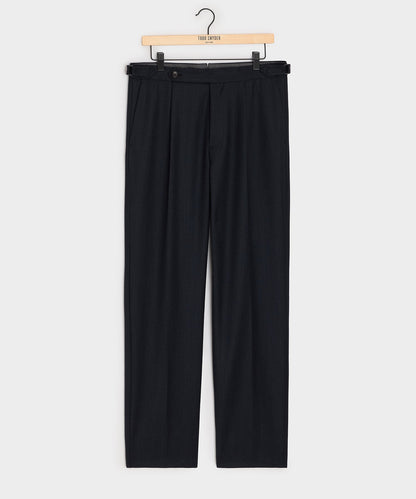 Italian Cavalry Twill Side Tab Trouser - Indigo