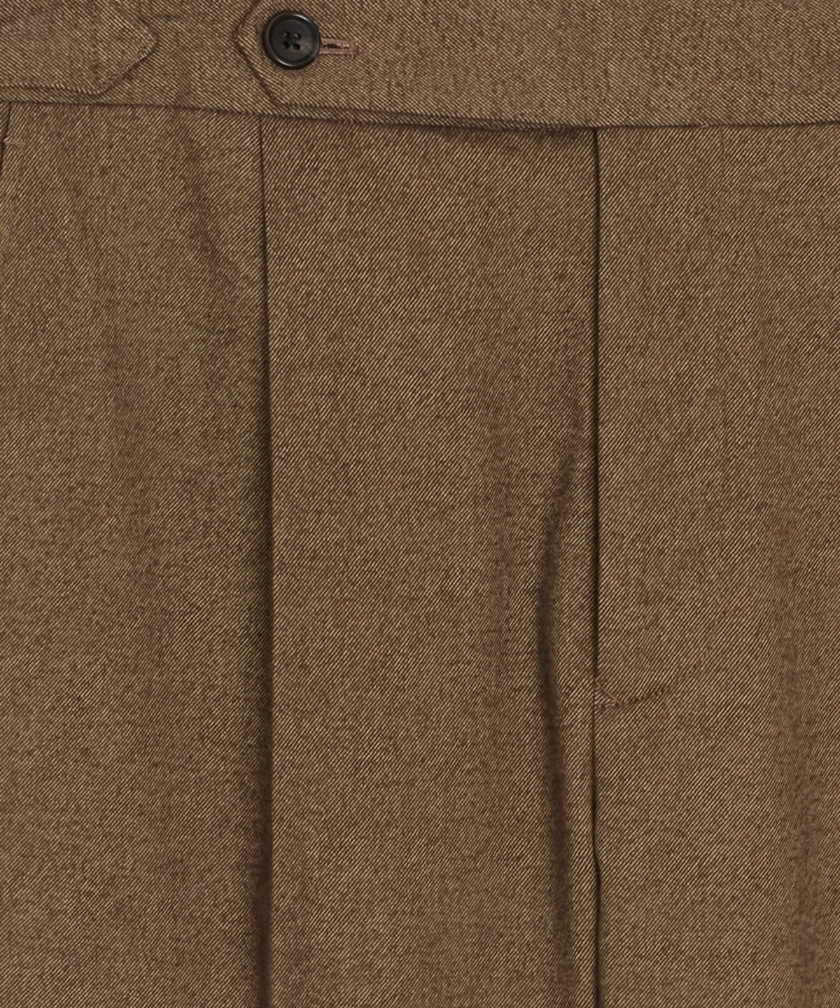 Italian Heathered Cotton Side Tab Trouser - Sand