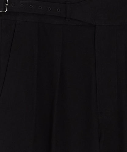 Italian Brushed Cotton Gurkha Trouser - Faded Black