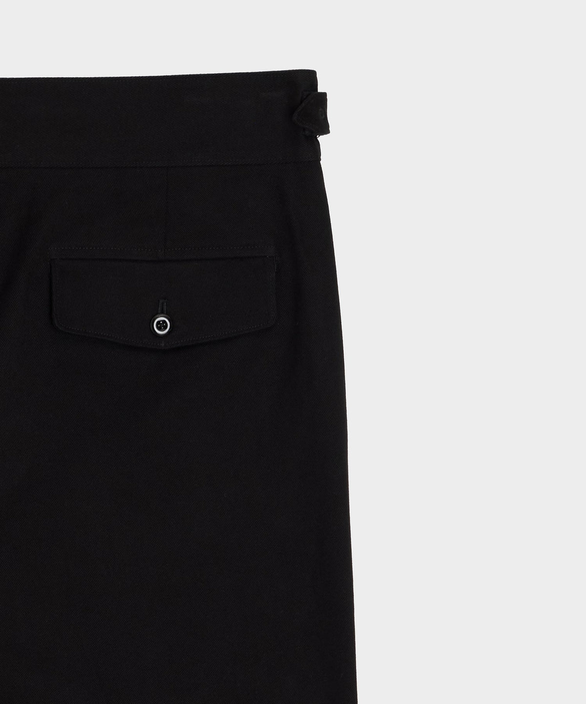 Italian Brushed Cotton Gurkha Trouser - Faded Black