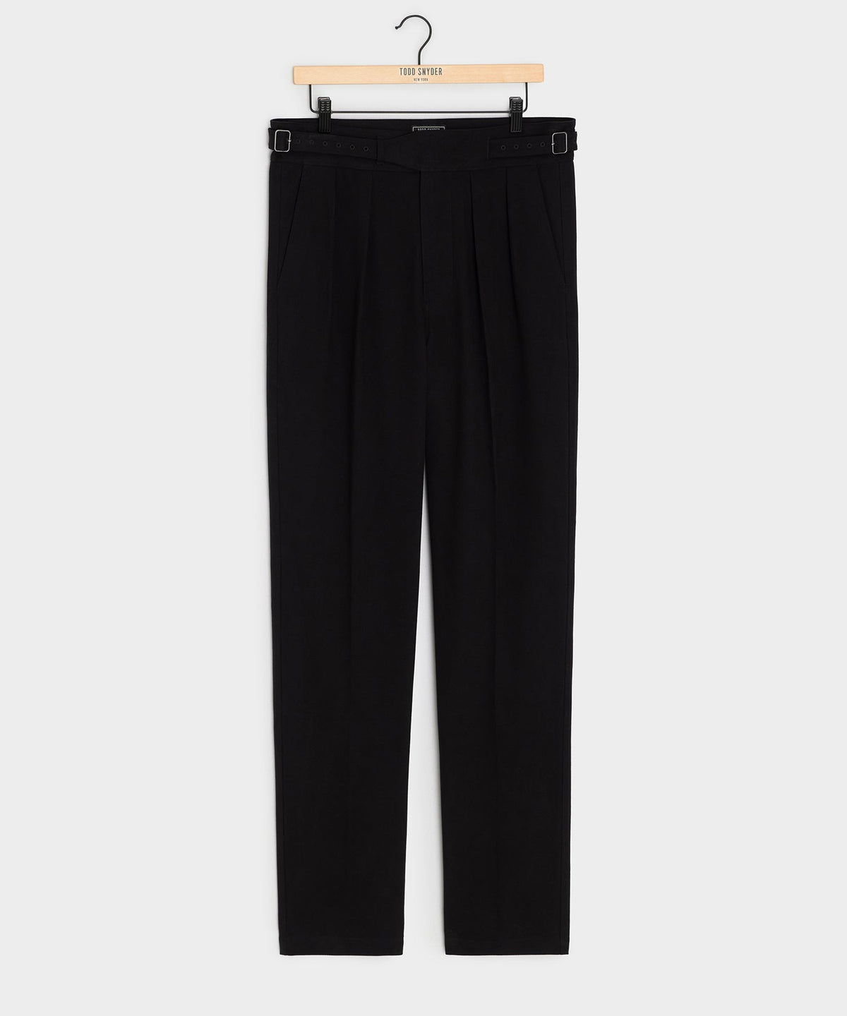 Italian Brushed Cotton Gurkha Trouser - Faded Black