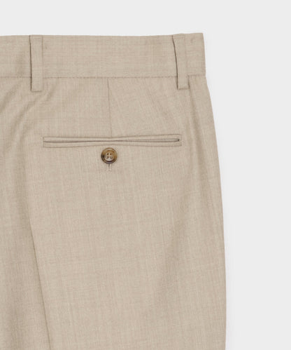 Italian Flannel Sutton Trouser - Oatmeal