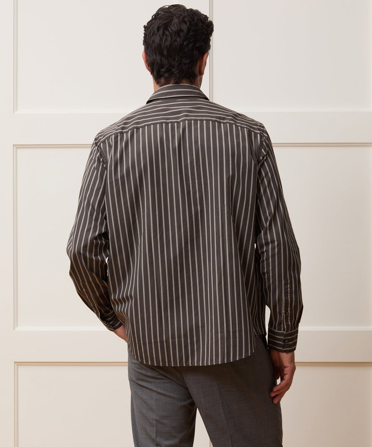 Poplin Big Shirt - Brown