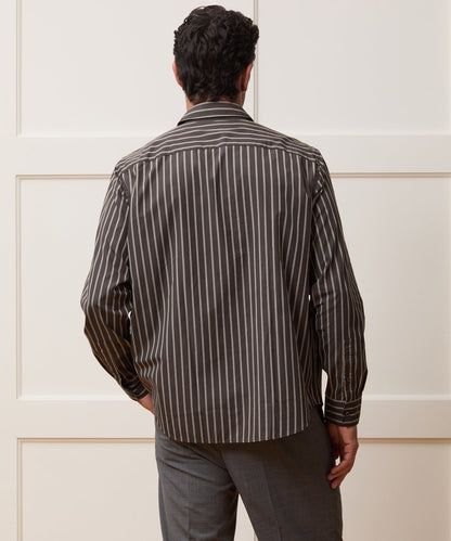 Poplin Big Shirt - Brown