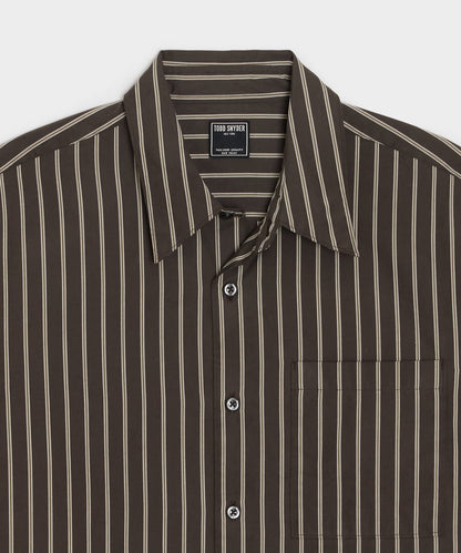 Poplin Big Shirt - Brown