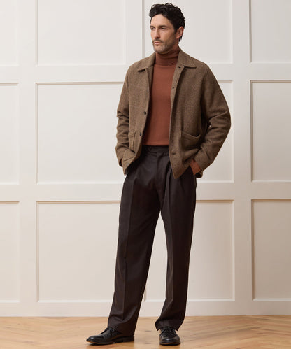 Italian Cashmere-Wool Chore Coat - Brown