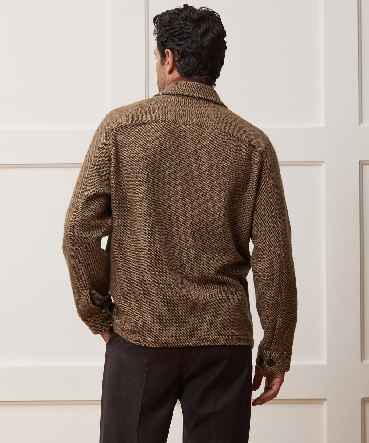 Italian Cashmere-Wool Chore Coat - Brown