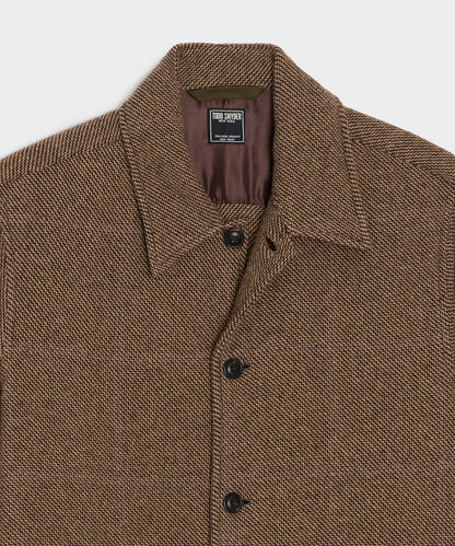 Italian Cashmere-Wool Chore Coat - Brown