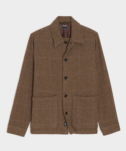 Italian Cashmere-Wool Chore Coat - Brown