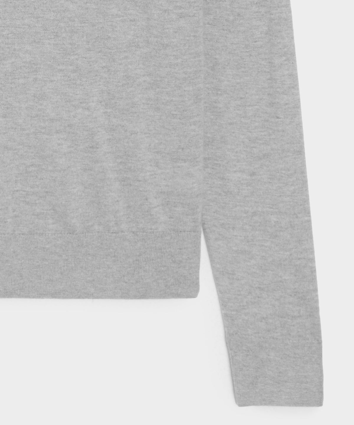 Silk-Cashmere Turtleneck Sweater - Light Grey Heather