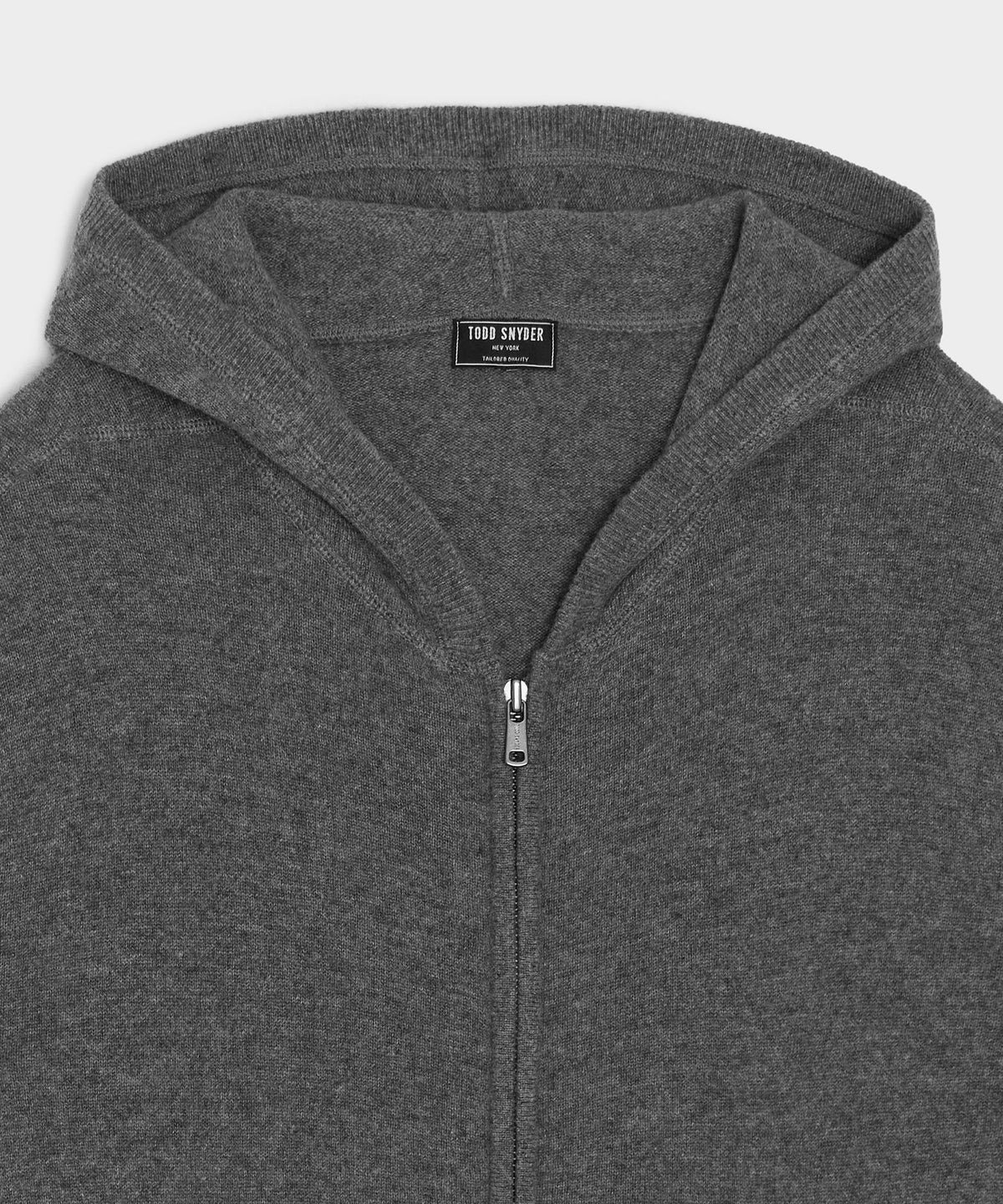 Cashmere Full-Zip Hoodie - Charcoal
