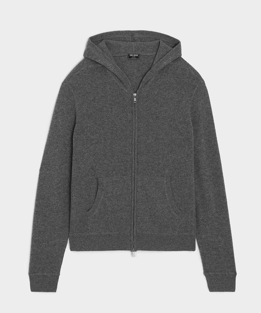 Cashmere Full-Zip Hoodie - Charcoal