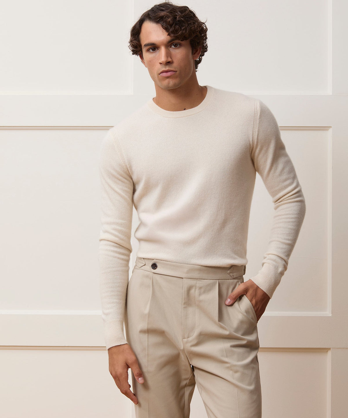 Cashmere Crewneck - Bisque