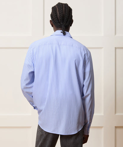 Rayon Big Shirt - Blue