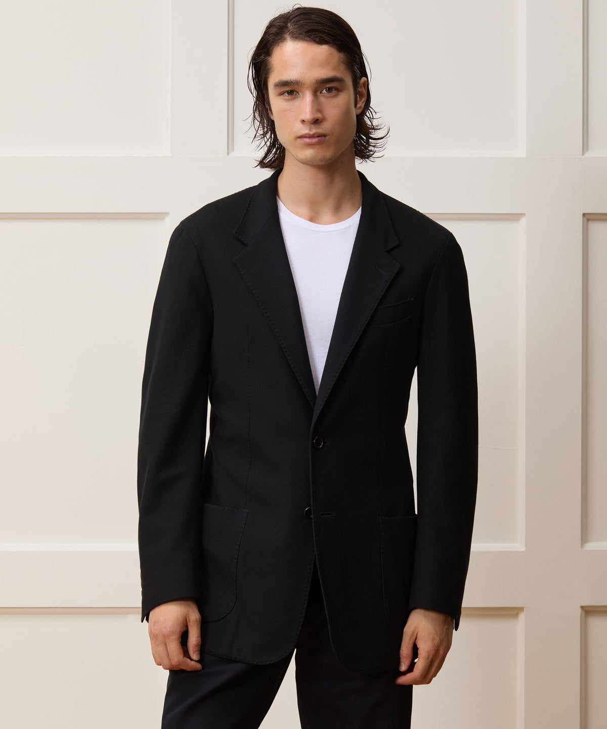 Italian Knit Wythe Sport Coat - Black