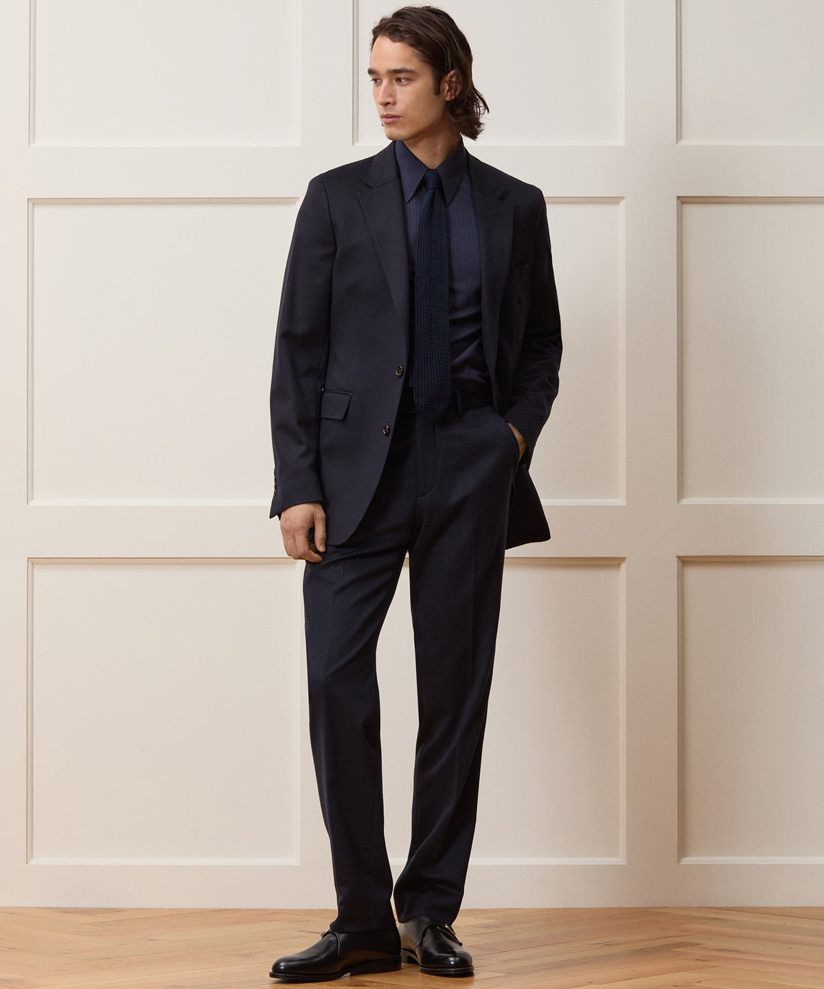 Italian Cashmere Sutton Trouser - Navy