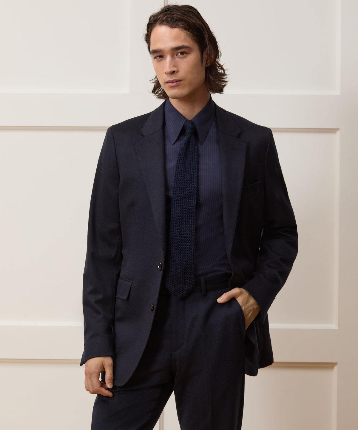 Italian Cashmere Sutton Jacket - Navy