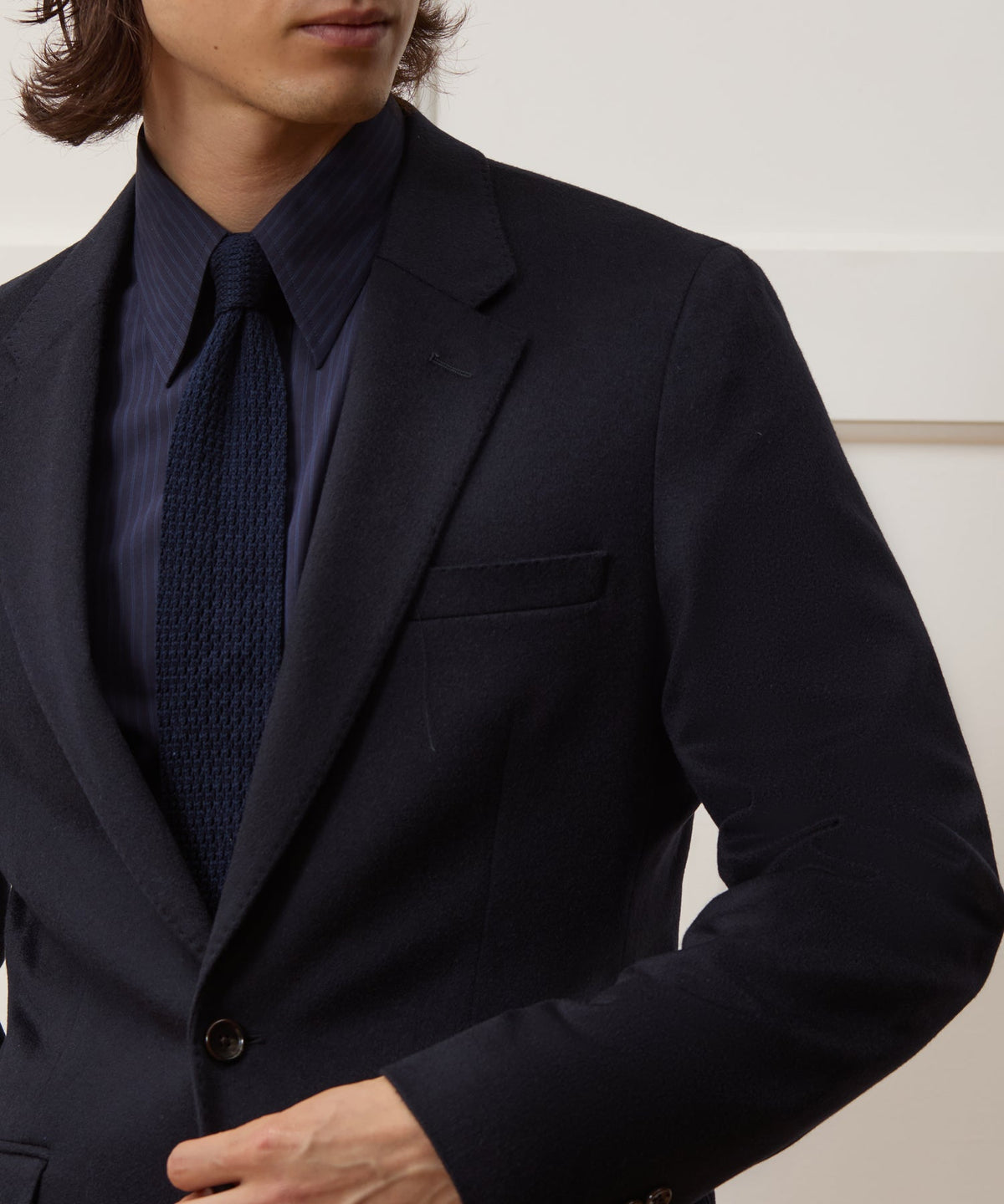 Italian Cashmere Sutton Jacket - Navy