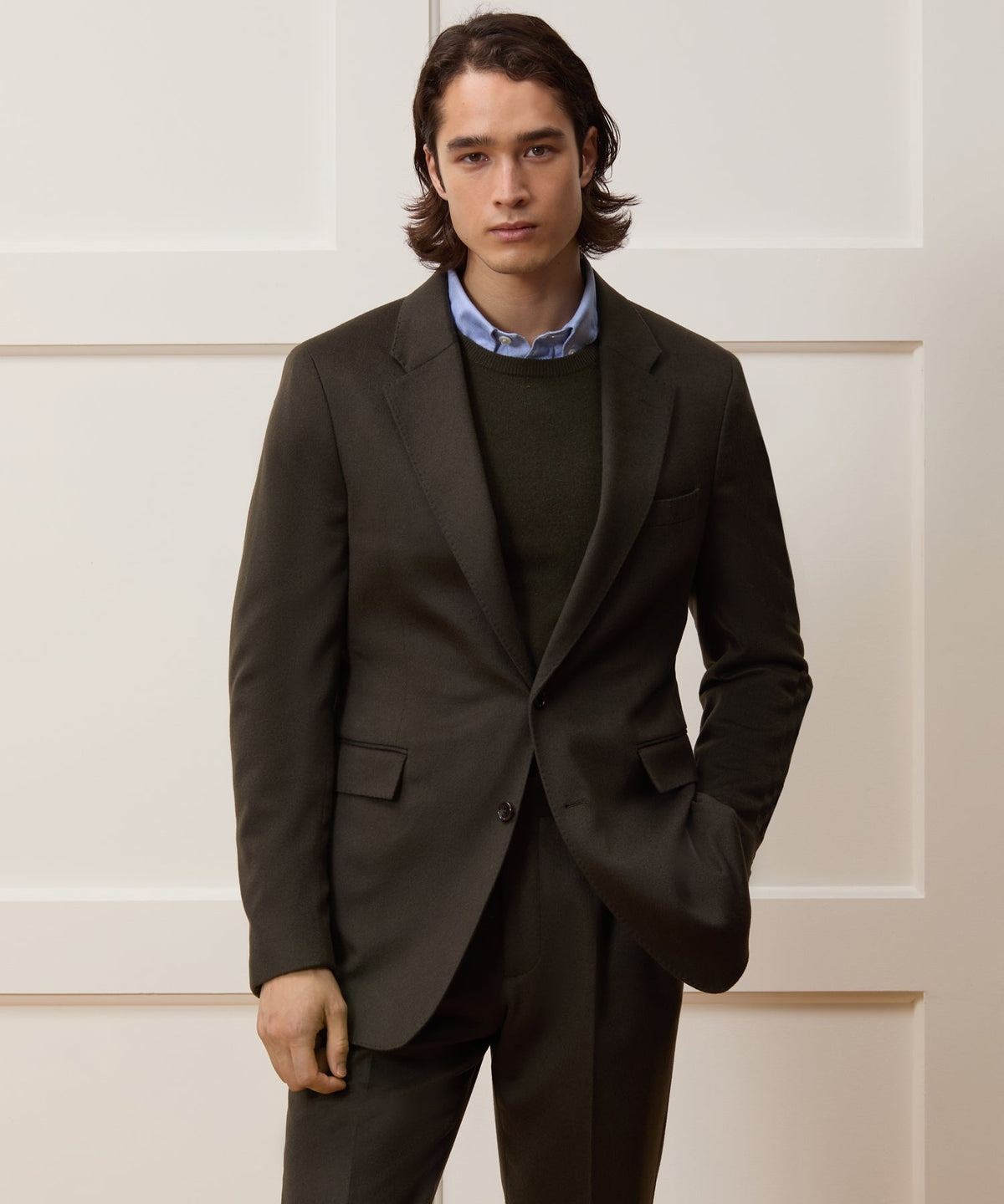 Italian Cashmere Sutton Jacket - Snyder Olive