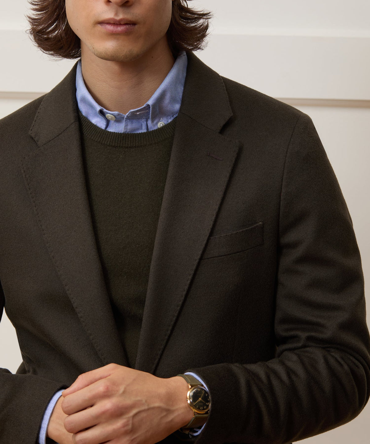 Italian Cashmere Sutton Jacket - Snyder Olive