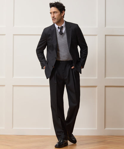 Italian Flannel Pinstripe Wythe Jacket - Black