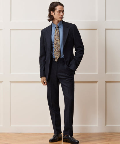 Italian Donegal Herringbone Sutton Jacket - Navy
