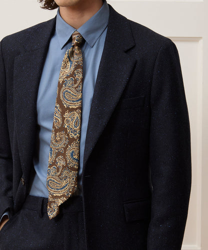 Italian Donegal Herringbone Sutton Jacket - Navy