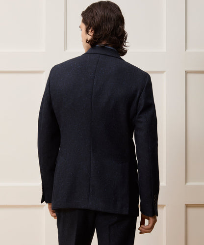 Italian Donegal Herringbone Sutton Jacket - Navy