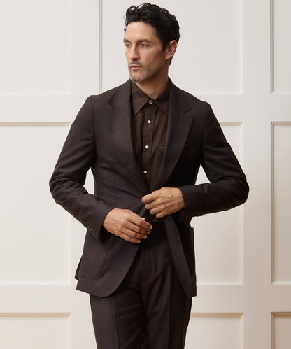 Italian Flannel Madison Jacket - Dark Brown