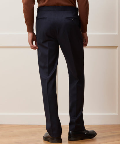 Italian Cavalry Twill Side Tab Trouser - Indigo