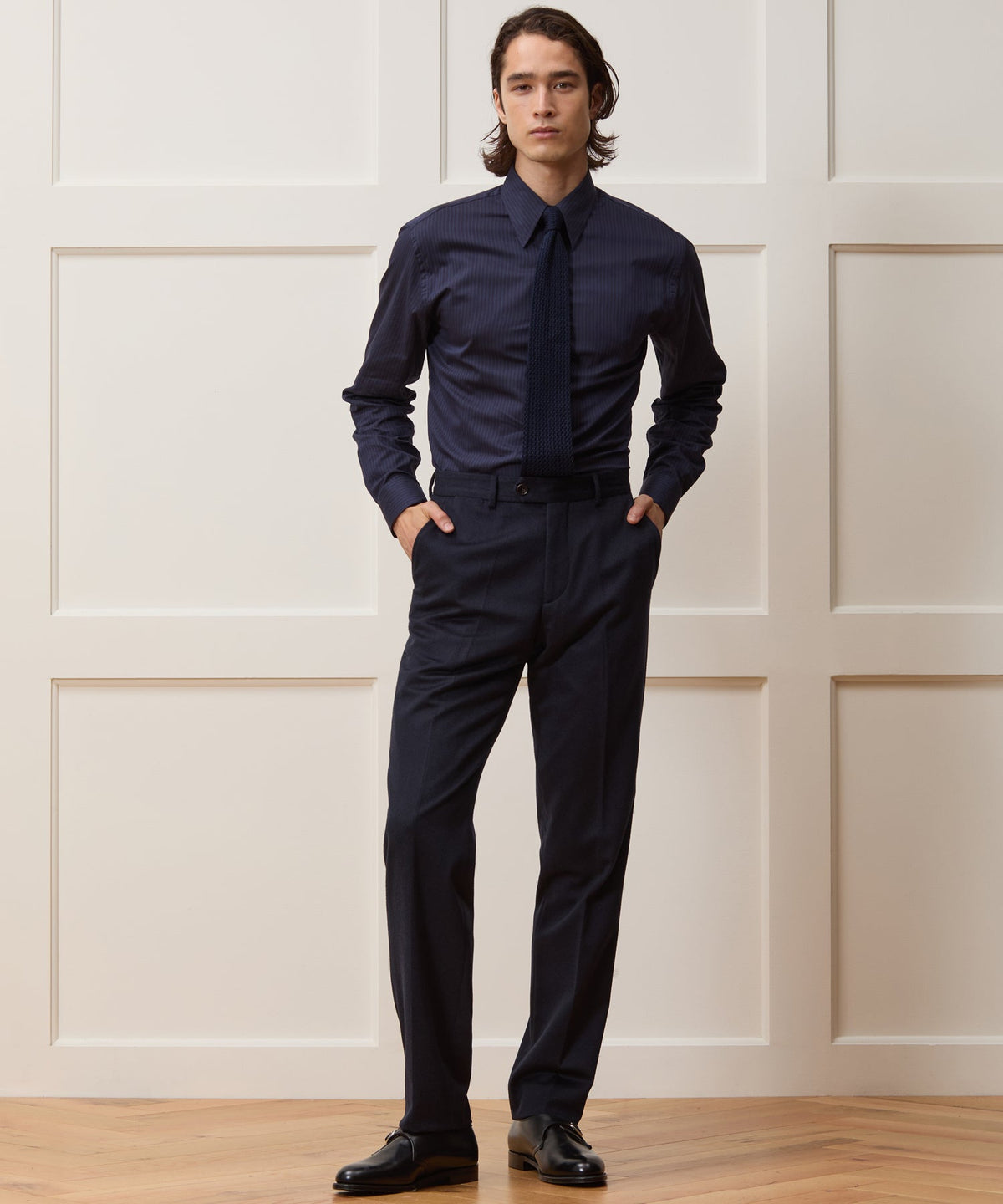 Italian Cashmere Sutton Trouser - Navy