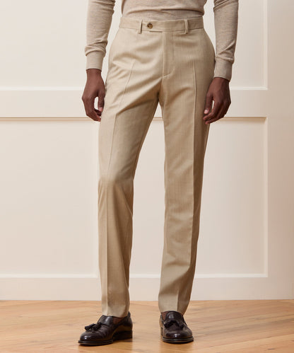 Italian Flannel Sutton Trouser - Oatmeal