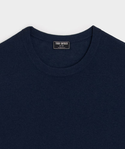 Silk-Cashmere Crewneck Sweater - Navy
