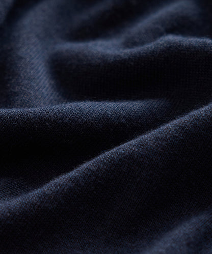 Silk-Cashmere Crewneck Sweater - Navy