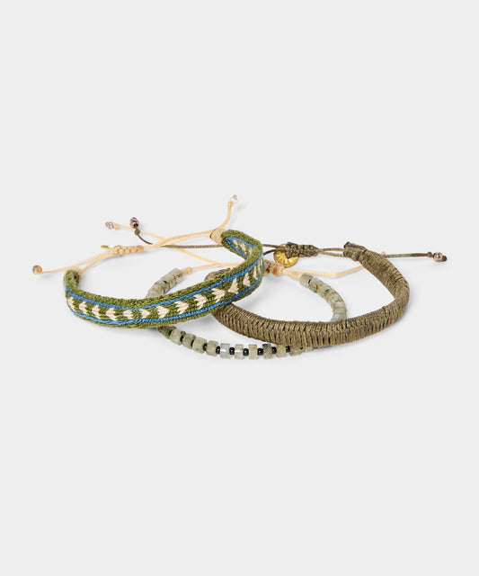 Guanábana Bracelet Set - Brown