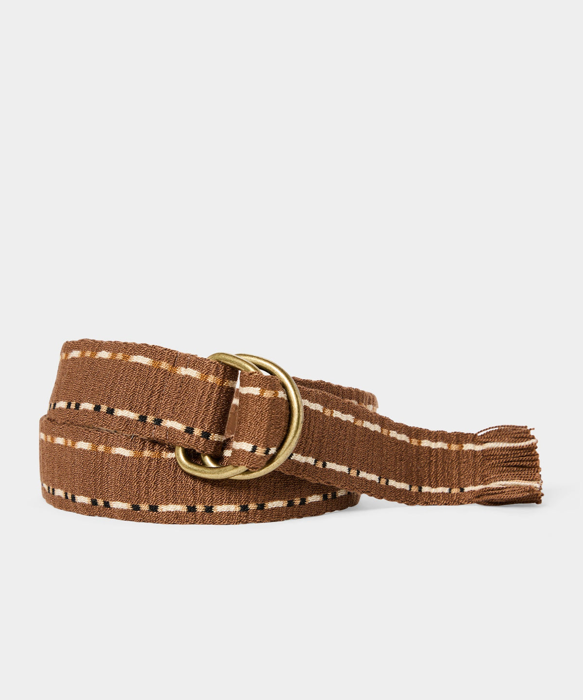 Guanábana O-Ring Fabric Belt - Brown