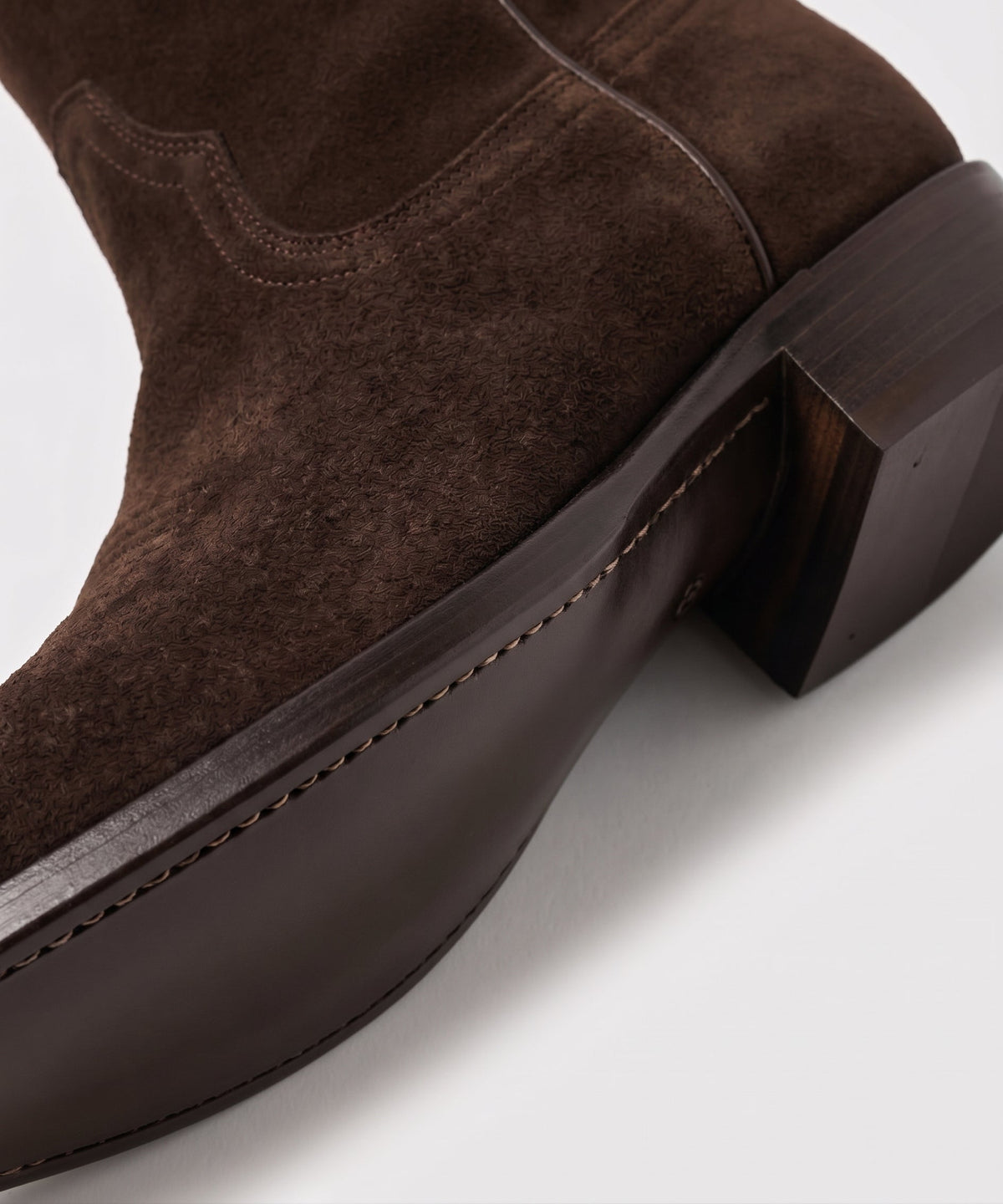 Yuketen Suede Ranchero Boots - Dark Brown
