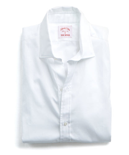 Hamilton + Todd Snyder Tuxedo Shirt with French Cuff - White