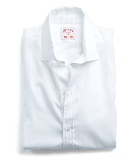 Hamilton + Todd Snyder Tuxedo Shirt with French Cuff - White