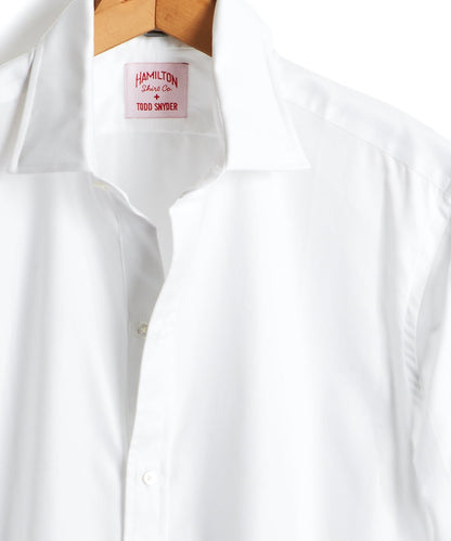 Hamilton + Todd Snyder Tuxedo Shirt with French Cuff - White