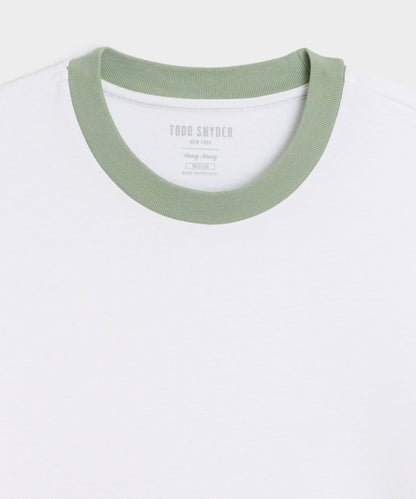 Boxy Jersey Ringer Tee - Simply White