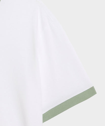 Boxy Jersey Ringer Tee - Simply White