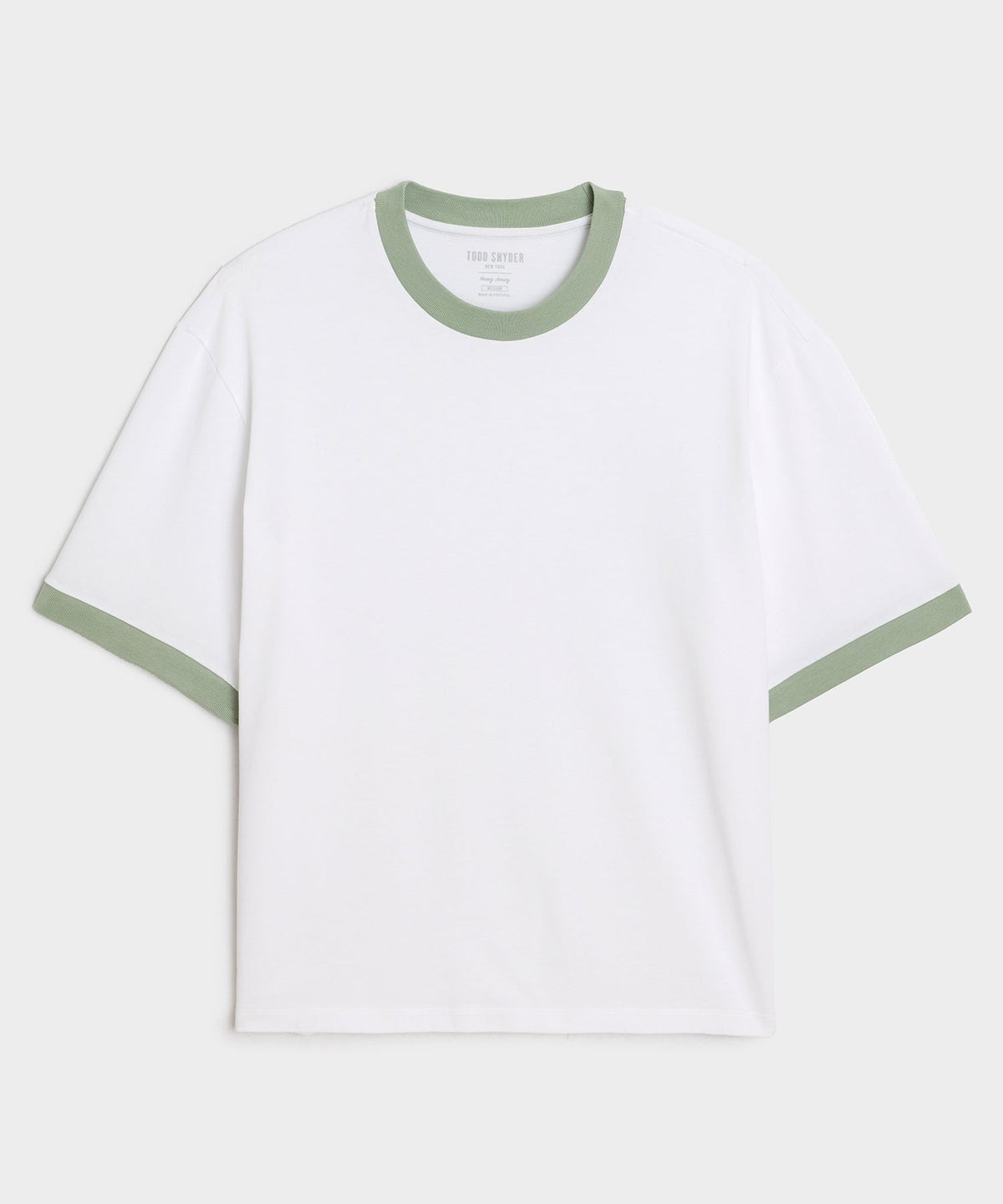 Boxy Jersey Ringer Tee - Simply White