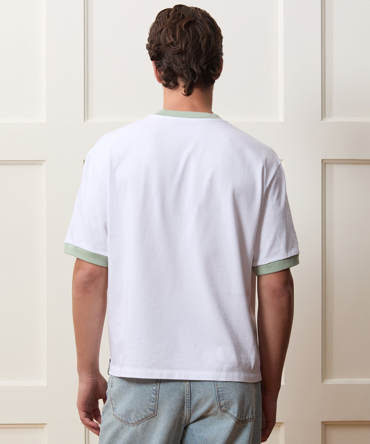 Boxy Jersey Ringer Tee - Simply White