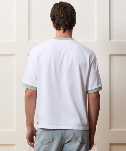 Boxy Jersey Ringer Tee - Simply White