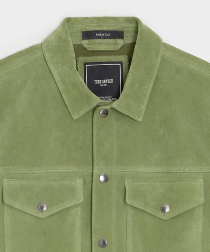 Italian Suede Dylan Jacket - Desert Sage