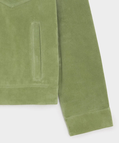Italian Suede Dylan Jacket - Desert Sage