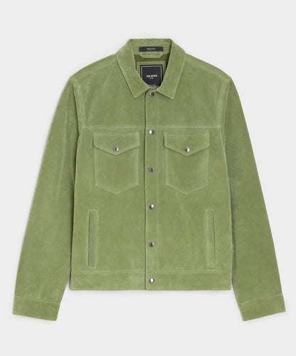 Italian Suede Dylan Jacket - Desert Sage