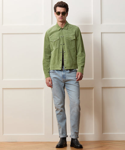 Italian Suede Dylan Jacket - Desert Sage