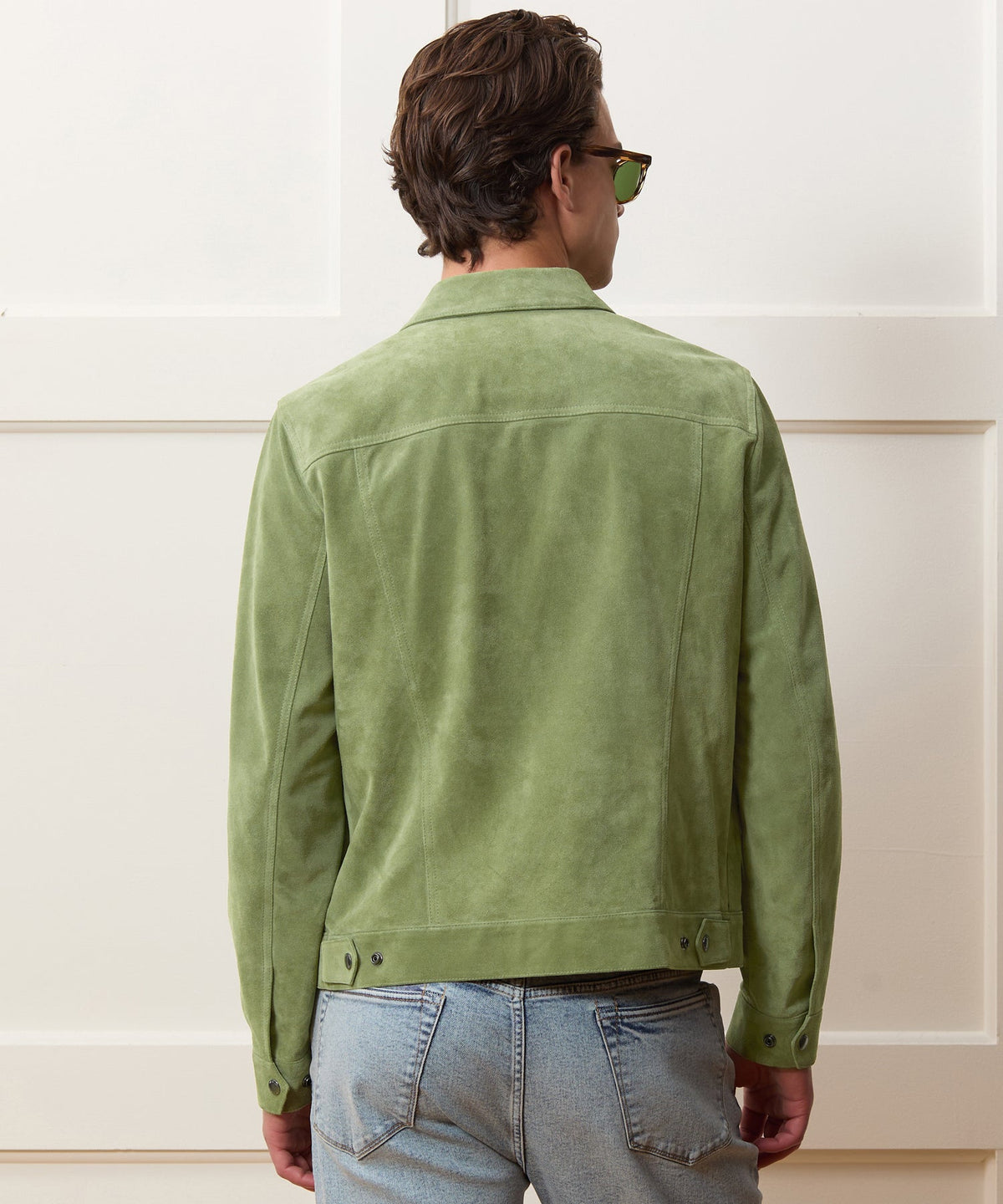 Italian Suede Dylan Jacket - Desert Sage